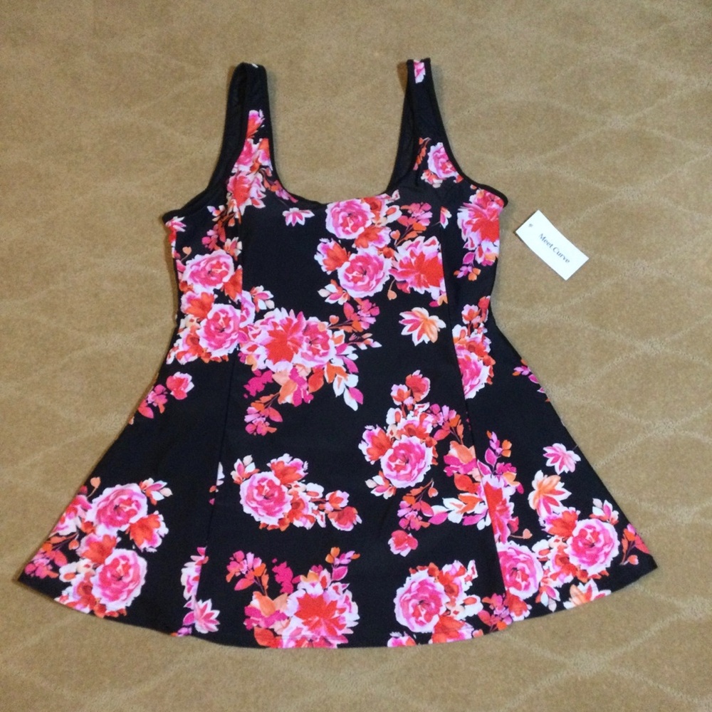 Meet Curve NWT Floral Swimdress, 3XL